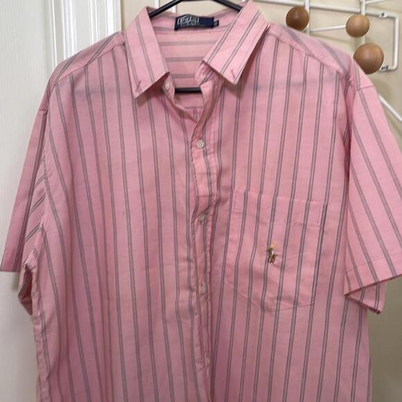 Ralph Lauren - Vintage 90s Casual Button Down - Pink - Large - Picture 2 of 12